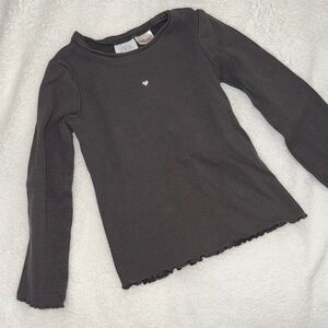 Zara Kids Charcoal Long Sleeve Tee